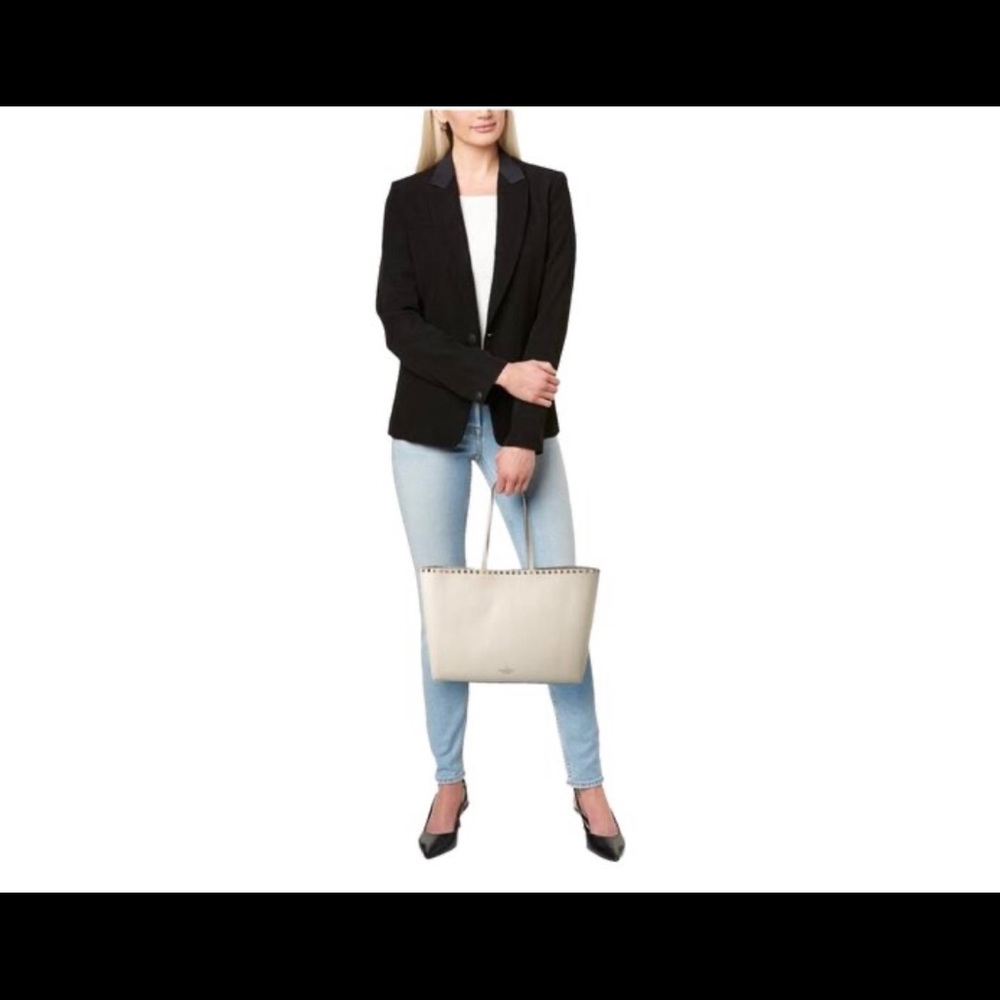 Valentino White Rockstud Tote
